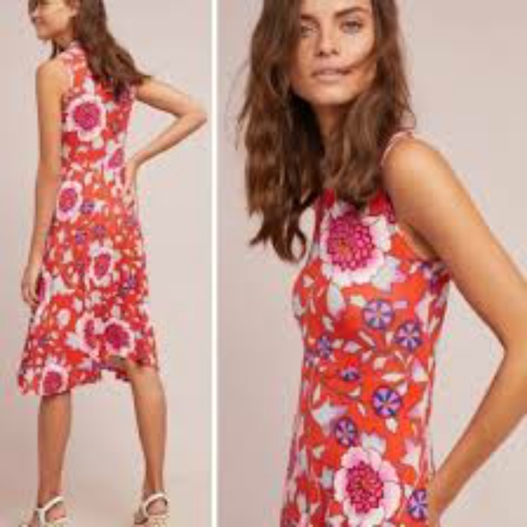 Anthropologie Dresses & Skirts - Anthropologie Maeve Cleary Mock Neck Floral Dress